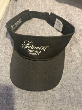 Fairmont Orchid Hawaii Black Visor with Embroidered Logo